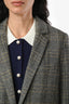 Blazer Isabel Marant Étoile en laine à motif chevrons gris, taille 34