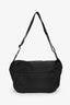Prada Black Re-Nylon Saffiano Leather Buckle Closure Shoulder Bag
