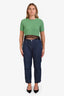 Sibel Saral Blue Denim Barrel Leg Jeans Size M