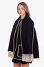 Totême Grey Wool Embroidery Scarf Jacket Size 36