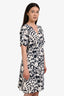 Weekend Max Mara White/Black Jersey Floral Print S/S Knee Length Dress Size S