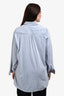 Erika Cavallini Blue/White Striped Cotton Blend Tunic Top Size 44