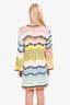 Missoni Mare Yellow/Green Printed Sheer Cover Up Dress Est Size 46