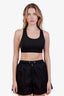 Balenciaga Black Logo Sports Bra Size L