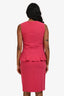 Love Moschino Pink Ruffle Sleeveless Midi Dress Size 6 US