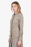 Brunello Cucinelli Brown Beaded Button Down Shirt Size XS