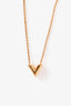 Louis Vuitton 2017 Gold Tone Essential V Necklace
