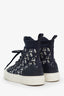 Christian Dior Blue Canvas Oblique Walk'n'Dior High Top Sneakers Size 38