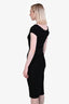 Pre-loved Chanel™ Black Chevron and Rib Knit Midi Dress Size 40