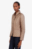 Burberry Taupe Quilted Jacket Size S
