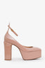 Valentino Nude Patent Leather Tan-Go Platform Heels Size 41