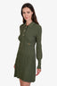 Veronica Beard Green Button Up Knit Lauper Mini Dress Size S
