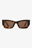 Miu Miu Brown Tortoise Logo Sunglasses