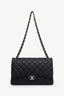 Pre-loved Chanel™ 2015-16 Black Quilted Lambskin Jumbo Classic Double Flap