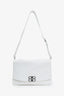 Balenciaga White Leather Small BB Soft Flap Shoulder Bag