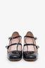Roger Vivier Black Patent Leather Pres Viv Mary Janes Size 35