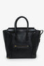 Celine Black Leather Micro Luggage Tote