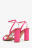 Christian Dior Pink Satin Dioriviera Embroidered Dway 35mm Slide Sandals Size 39
