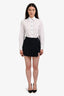 Sandy Liang Black Wool Pleated Tennis Skort Size 2