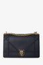 Christian Dior Blue Leather Medium Diorama Flap Bag
