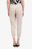 Brunello Cucinelli Light Beige Silk Blend Jogger Crop Trousers Size 6