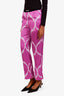 Tom Ford Purple Silk Tie Dye Pants Size XXS