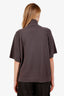 Fabiana Filippi Grey Ribbed Knit Top Size 42