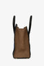 Celine Blue/Brown/Black Suede and Leather Micro 'Luggage' Tote With Top Handles