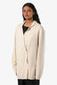 The Row Cream Wool Silk Blend Cardigan Blazer Size M