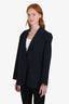 Weekend Max Mara Navy Wool Blend Single Breasted Blazer Size 4