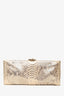 Pre-loved Chanel™ 2011 Metallic Python Crystal CC Logo Clasp Clutch