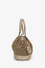 Gucci Beige GG Canvas Sukey Top Handle Bag with Strap
