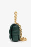 Sac Cassette rembourré en cuir vert avec chaîne Bottega Veneta