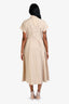 Max Mara Studio Beige Cotton Short Sleeves Midi Dress Size 2