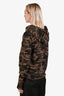 Nili Lotan Brown Camouflage Print 'Janie' Hoodie Size XS