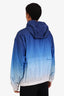 Gucci Blue Monogram Gradient Hooded Zip-Up Jacket Size 50 Mens