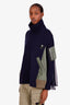 Sacai Navy/Blue Turtleneck Wool Sweater Size 3