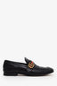 Gucci Black Leather GG Marmont Loafers Size 9 Men's