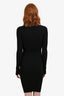 Wolford Black Merino Knit Ribbed Turtleneck Long Sleeve Dress Size M
