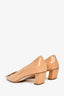 Roger Vivier Nude Patent Leather Buckle Detail 'Belle' Pumps Size 39