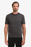 Balmain Black/Grey Monogram Cotton Crewneck T-Shirt Size S Mens