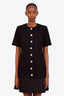 Rebecca Vallance Black Tweed Short Sleeve Mini Dress Size 12