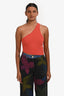 ALC Orange Asymmetrical One Shoulder Cropped Top Size S