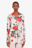 Dolce & Gabbana Floral Printed Silk Button Up Shirt Size 44