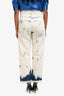Christian Dior Tie Dye Frayed Edge Jeans Size 34