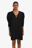 Ba&sh Black Linen Criss-Cross Short Sleeve Mini Dress Size S
