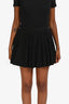 Red Valentino Black Cotton Pleated Mini Skirt Size 40