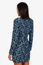Self-Portrait Blue Sequin Long Sleeve Mini Dress Size 6