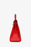 Hermès 2012 Red Epsom Verso Kelly 32 Permabrass Hardware with Strap