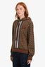 Burberry Brown Cotton TB Monogram Hoodie Size XS